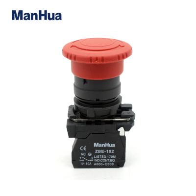 XB5-AS542 Red Round type Mushroom head Waterproof Emergency Stop Push Button Switch 1NC