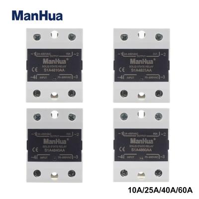 S1A4810AA/S1A4825AA/S1A4840AA/S1A4860AA Single Phase Solid State Relay SSR AC-AC 10A/25A/40A/60A 70-280VAC Input to 24-480VAC Output
