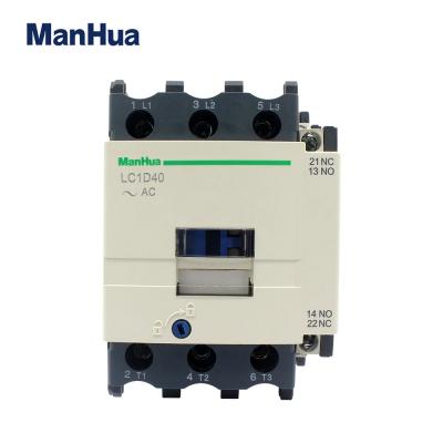 Din Rail Mounted LC1-D40 Contactor Electrical Industrial AC Contactor 220V 50/60Hz 40A
