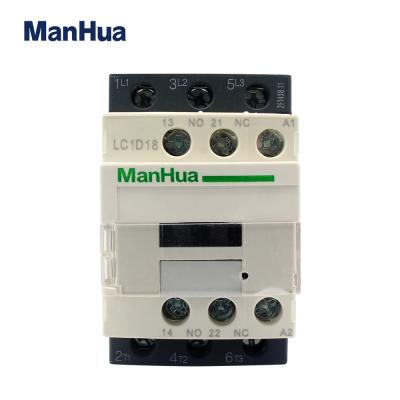 Din Rail Mounted LC1-D18 Contactor Electrical Industrial AC Contactor 220V 50/60Hz 18A