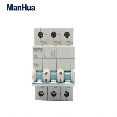 5SJ6310-7CR MCB Three Poles C Curve 16A 25A 63A 3P Breaking Capacity 6KA Miniature Circuit Breaker LOW Heat Rising AC230V DIN Rail