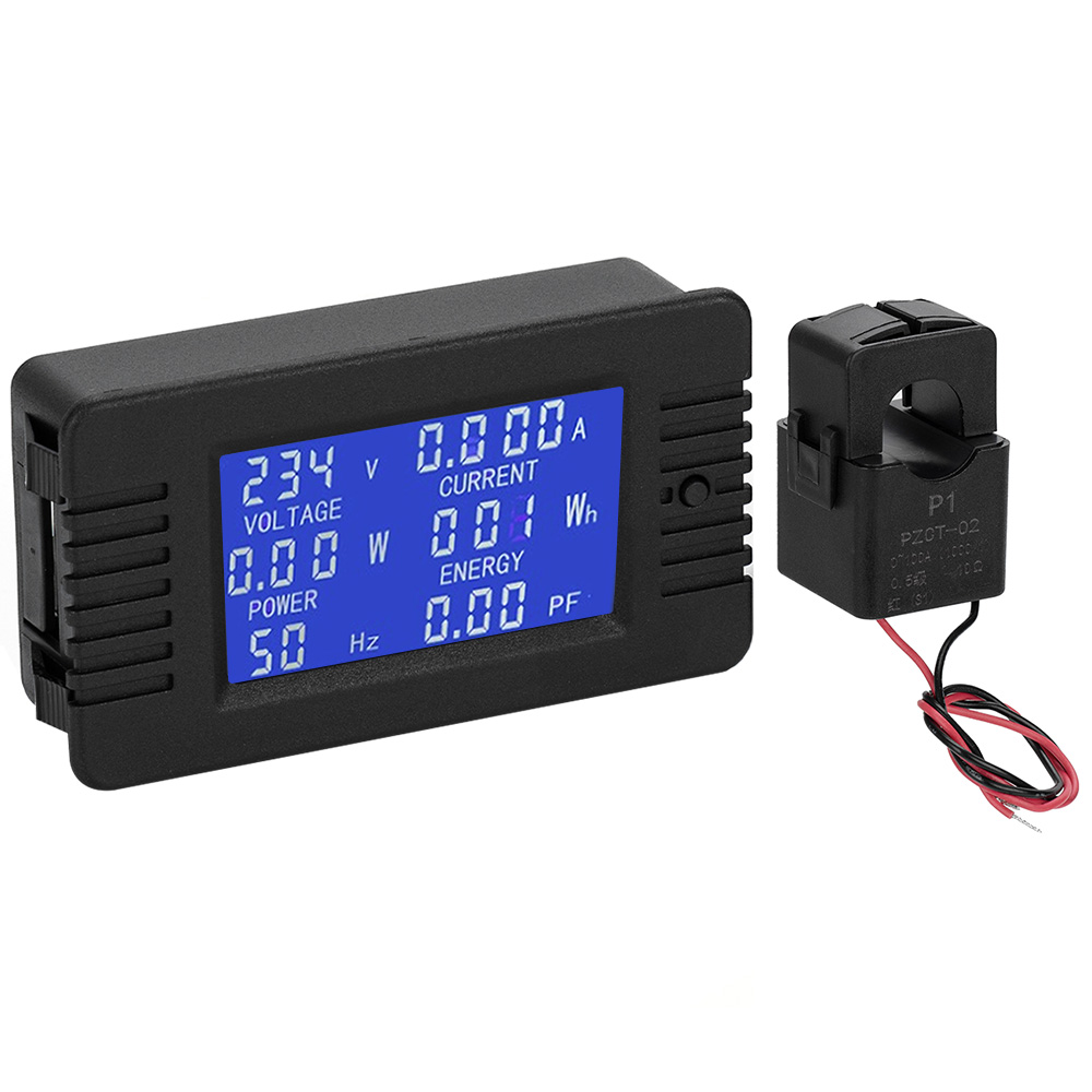 Manhua AC 80-260V 0-100A Digital Power Energy Voltmeter Ammeter Voltage Wattmeter Kwh AC Electricity Meter PZEM-022