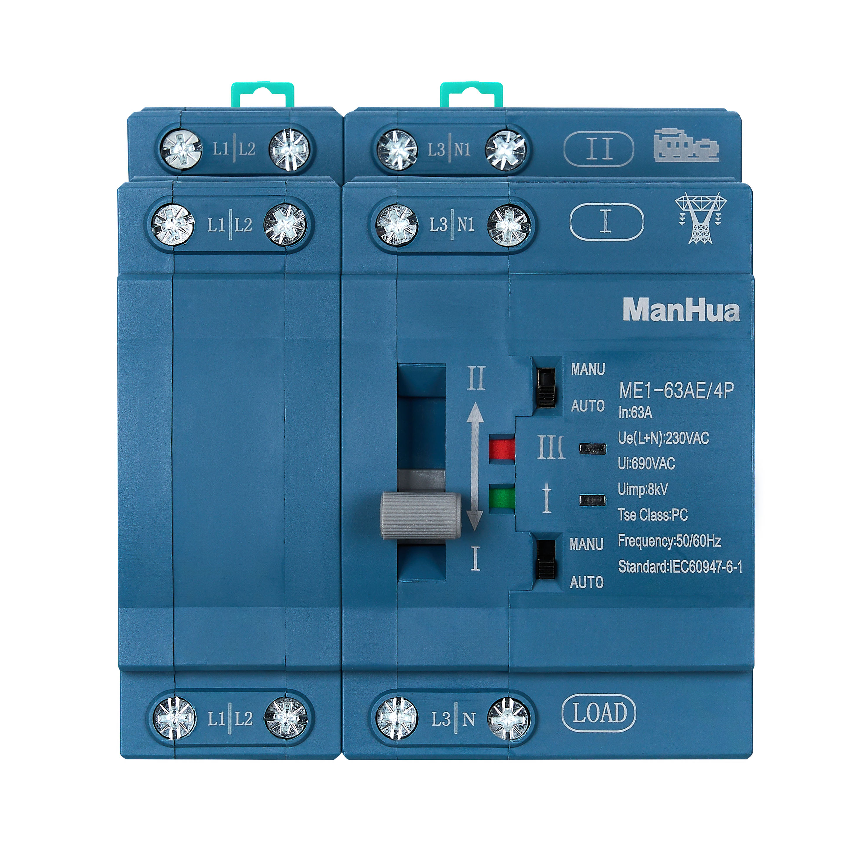 Automatic Transfer Switch ME1-63AE/4P BLUE